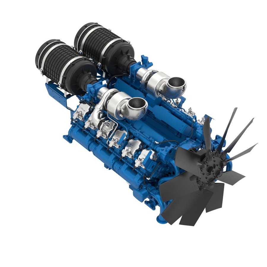 Motor Baudouin 12M26, vista 3